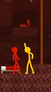 Yellow warning Red about what happens when one sleeps in the Nether.