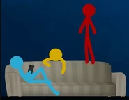 The lights flickering.