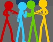 The Fighting Sticks testing their speed.