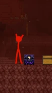 Red excitedly respawning, re-energized from the experience.