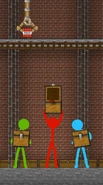 Blue and Green getting annoyed at Red.