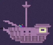 Purple and Blue on an End Ship.