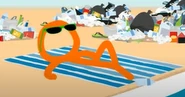 The Second Coming sunbathing.