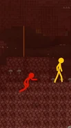 Red exhausted and lagging behind Yellow.