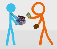 Blue selling The Second Coming a candy bar.