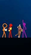 The Second Coming and Red watching Purple's dog howl.