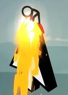 The Chosen One trying to burn The Dark Lord alive.