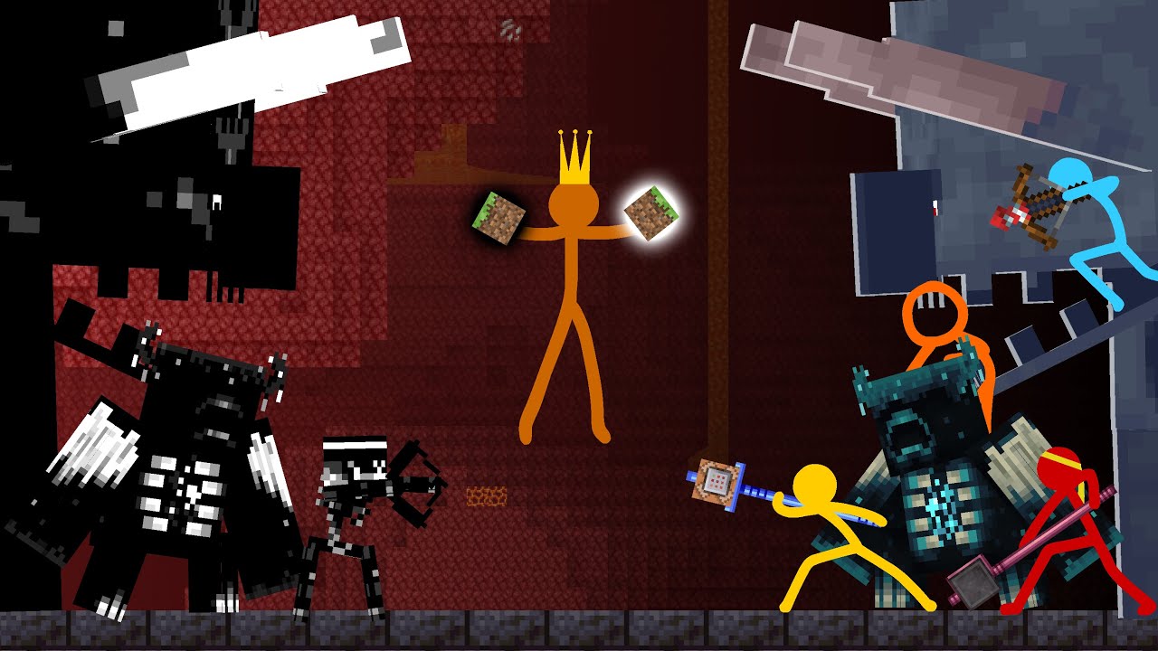 Stickman vs Minecraft Stickman ~ TNT TRAP for Red Stickman 