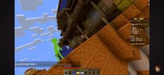 A first-person view of getting thrown off a floating island.