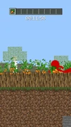 Red rapidly harvesting carrots.