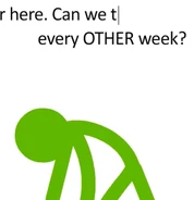 Green grabbing a replacement word.