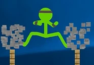 Green breaking stone with some very light kicks.