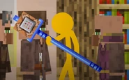 Yellow holding his newly enchanted staff.