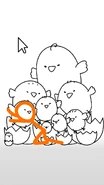All chickens jumping at The Second Coming. (except for the smallest one)