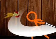 The Second Coming slicing the first fruit.