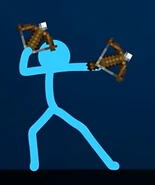 Blue with a pair of crossbows.