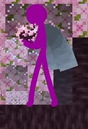 Purple with cherry blossoms, the elytra on his back.