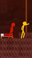 Yellow leading Red away.