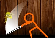 The Second Coming slicing another fruit.