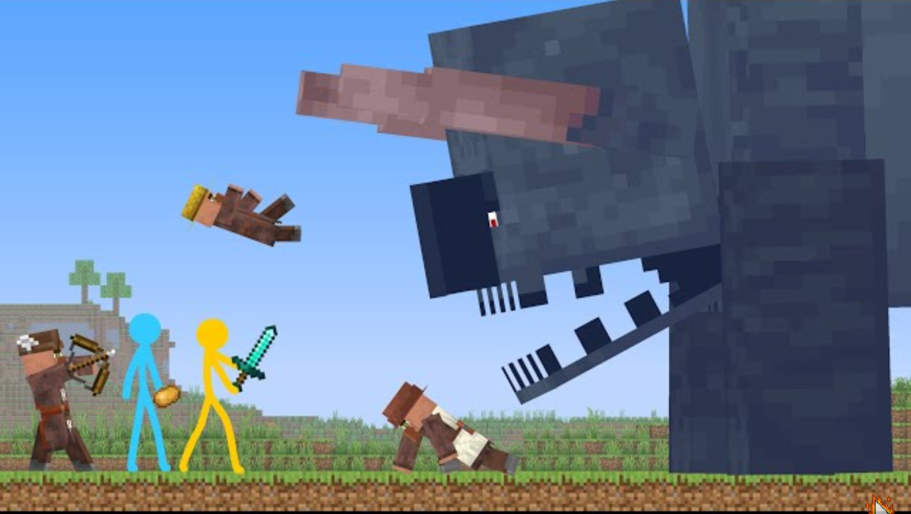 Видео анимация против. Titan Ravager - animation vs. Minecraft shorts Ep 23. Аниматион против МАЙНКРАФТА. Анимация против майнкрафт.
