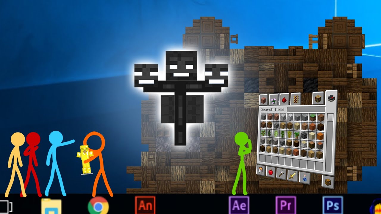 Animation vs. Minecraft (original), Stick figures on a computer find a  Minecraft cube. The Animator vs. Animation series continues, this time  without the animator. Title: Animation vs., By RTXNitroX