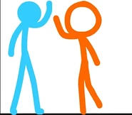 The Second Coming waving hello to Blue.