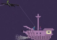 Purple and Blue pulling the Dragon back.