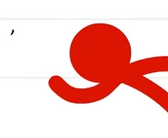 Red throwing a comma.