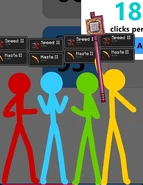 Yellow giving his friends speed buffs.