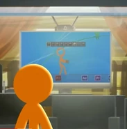 Television playing Animation vs. Minecraft, with the rocket logo on top.