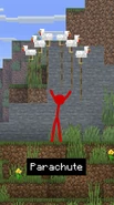 Red celebrating a safe descent.