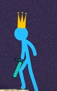 Blue wearing his crown.