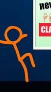 The Second Coming walking into an ad.