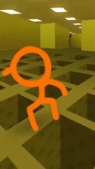 The Second Coming winding his way through the Backrooms.