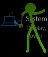 ...noticing his friends...