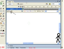 The Animation getting ready to dodge a projectile from the Animator.