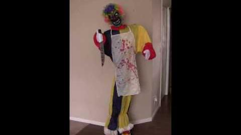 Animated evil clown