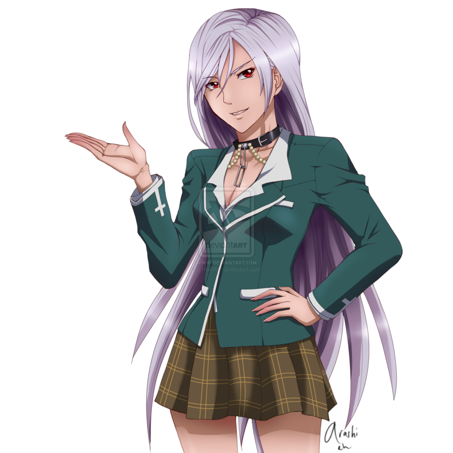 She is controlled by Bulla and is from the Rosario + Vampire universe. 