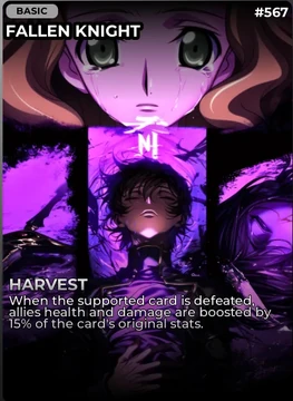 Card Index - Fallen Knight | Anime Card Clash official Wiki | Fandom