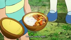 Nobita's lunch in Nobita in the New Haunts of Evil ~Peko and the Exploration Party of Five~ Curry Rice.
