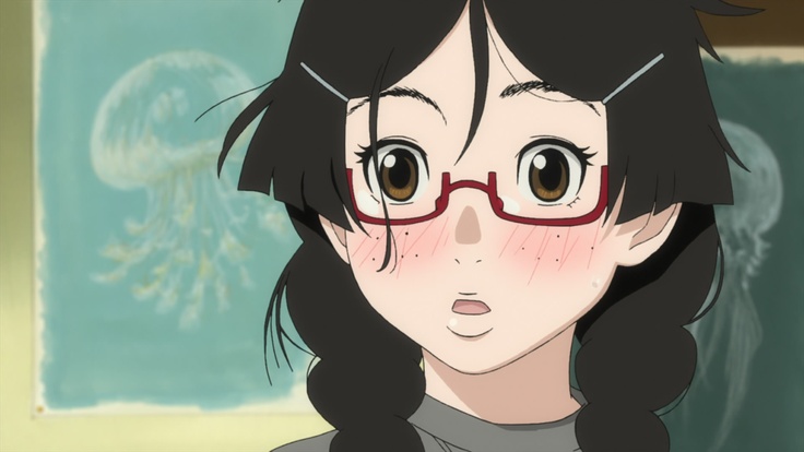 Anime girl with brown eyes and long black hair, wearing glasses in my hero  academia style on Craiyon