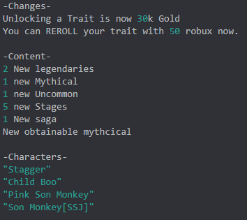 Traits, Anime Mania (Roblox) Wiki