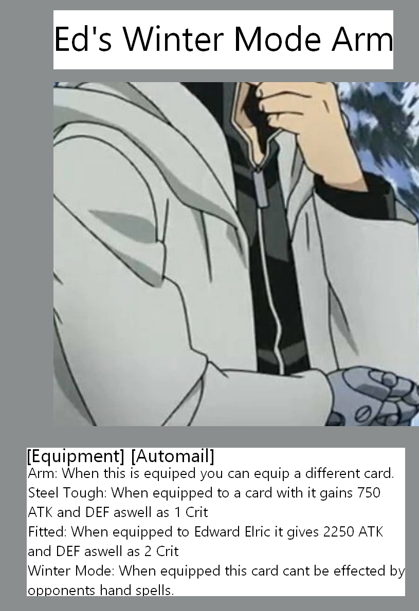 Ed's Winter Mode Arm | Anime Showdown 2 Wiki | Fandom