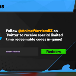 NEW CODES* [UPD6+2X💎] Anime Warriors Simulator 2 ROBLOX, LIMITED CODES  TIME