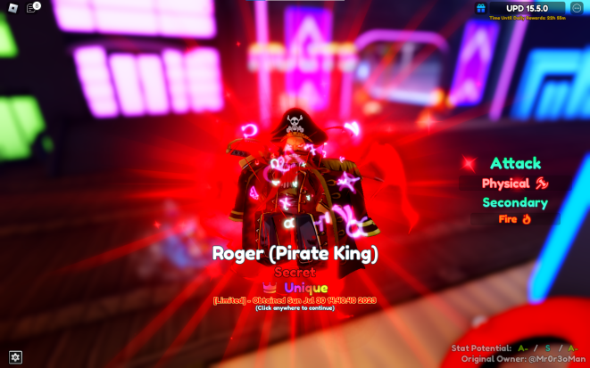 S/SS/S Roger (Pirate King) - Anime Adventures