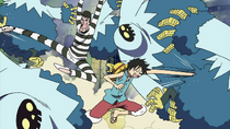 Bon Kurei and Luffy Team Up