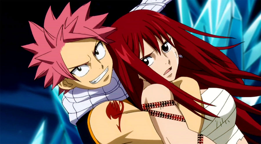 Anime Fairy Tail Natsu Dragneel Y Erza Scarlet Hug Luz Noctu