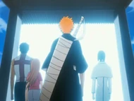 Orihime and her friends depart from Soul Society, their mission there completed.