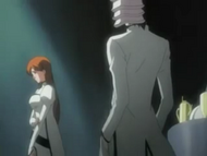 Ulquiorra tries to convince Orihime to eat after Sado's defeat.