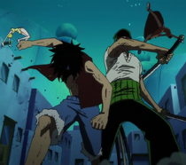 Luffy and Zoro Defeat Miss Valentine and Mr
